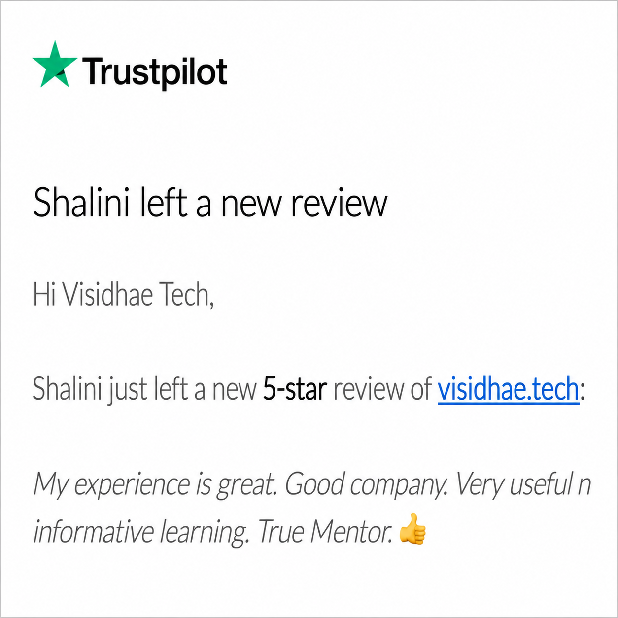 Testimonial Feedback