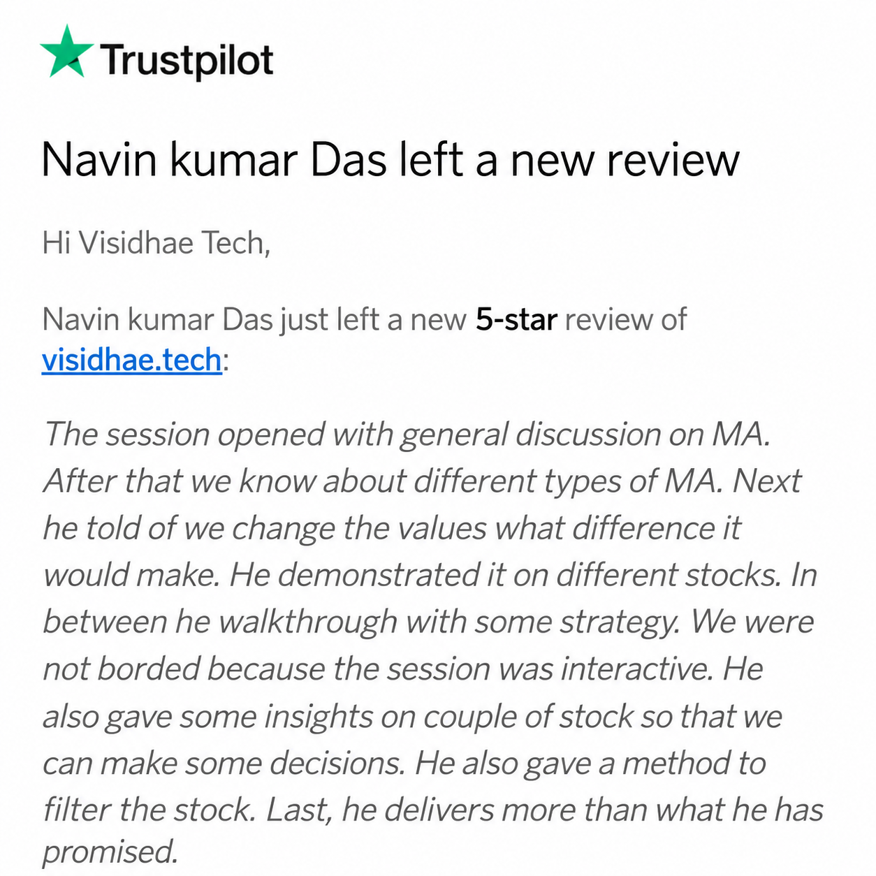 Testimonial Feedback