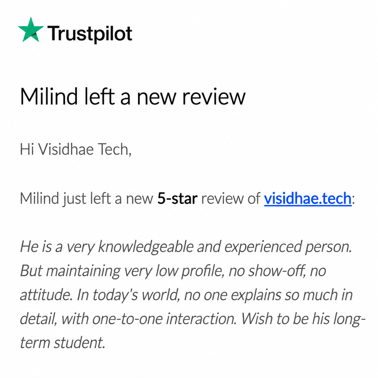 Testimonial Feedback