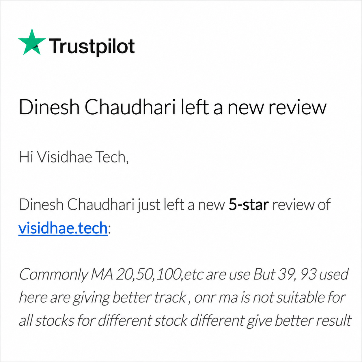 Testimonial Feedback